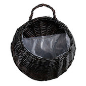 Vintage kézzel készített otthoni díszek Kerti virágcserép fali dekorációs tartó rattan