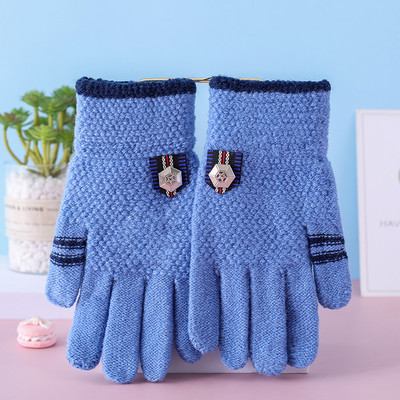 Mănuși de iarnă pentru copii pentru băieți și fete cu logo și inscripție