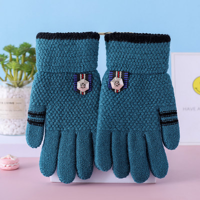 Mănuși de iarnă pentru copii pentru băieți și fete cu logo și inscripție