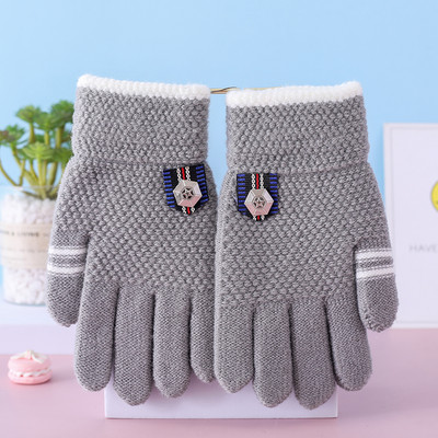 Mănuși de iarnă pentru copii pentru băieți și fete cu logo și inscripție