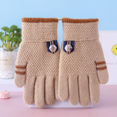 Mănuși de iarnă pentru copii pentru băieți și fete cu logo și inscripție