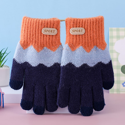 Mănuși de iarnă pentru copii pentru băieți și fete cu logo și inscripție