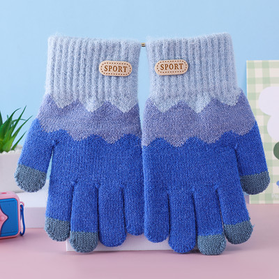 Mănuși de iarnă pentru copii pentru băieți și fete cu logo și inscripție