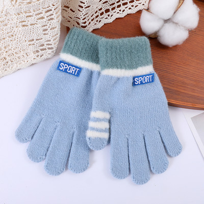 Mănuși de iarnă pentru copii pentru băieți și fete cu logo și inscripție