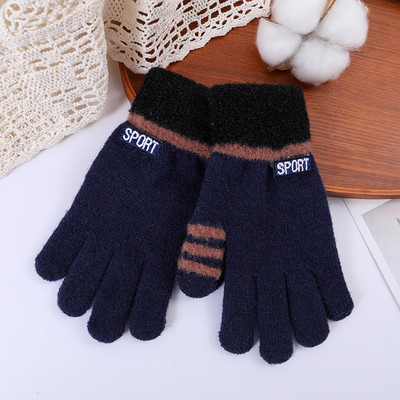 Mănuși de iarnă pentru copii pentru băieți și fete cu logo și inscripție