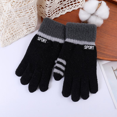 Mănuși de iarnă pentru copii pentru băieți și fete cu logo și inscripție