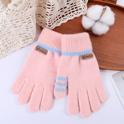 Mănuși de iarnă pentru copii pentru băieți și fete cu logo și inscripție