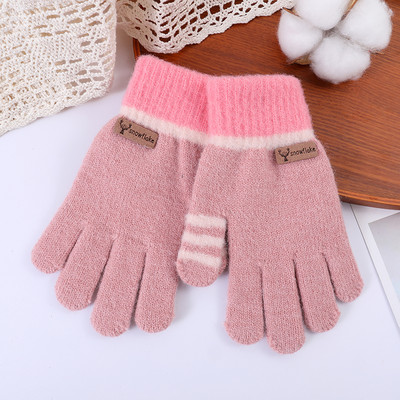 Mănuși de iarnă pentru copii pentru băieți și fete cu logo și inscripție