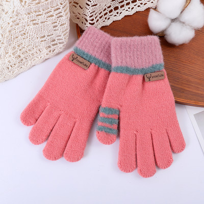 Mănuși de iarnă pentru copii pentru băieți și fete cu logo și inscripție