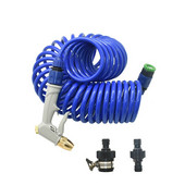 Duză pentru furtun pentru pistol de apă pentru spălătorie auto de grădină cu tub cu arc EVA Aspersor de irigare pentru grădină Kit de pulverizator de apă multifuncțional