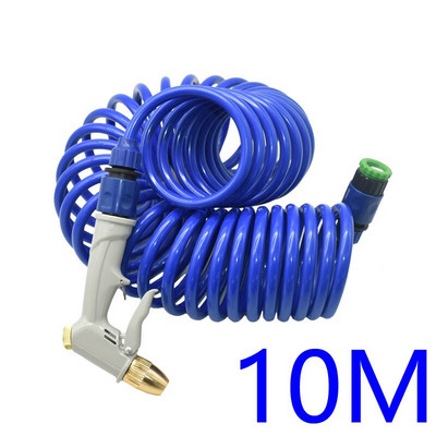 Duză pentru furtun pentru pistol de apă pentru spălătorie auto de grădină cu tub cu arc EVA Aspersor de irigare pentru grădină Kit de pulverizator de apă multifuncțional