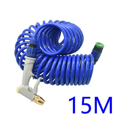 Duză pentru furtun pentru pistol de apă pentru spălătorie auto de grădină cu tub cu arc EVA Aspersor de irigare pentru grădină Kit de pulverizator de apă multifuncțional