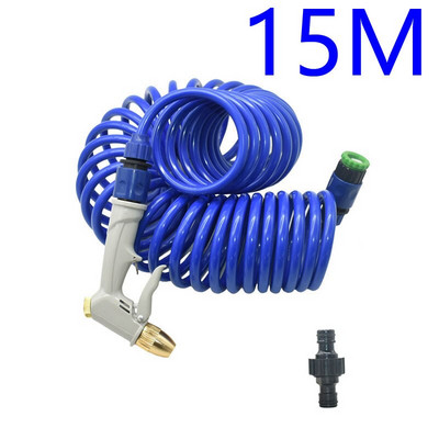 Duză pentru furtun pentru pistol de apă pentru spălătorie auto de grădină cu tub cu arc EVA Aspersor de irigare pentru grădină Kit de pulverizator de apă multifuncțional