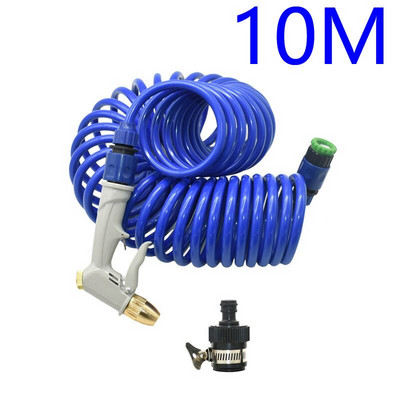 Duză pentru furtun pentru pistol de apă pentru spălătorie auto de grădină cu tub cu arc EVA Aspersor de irigare pentru grădină Kit de pulverizator de apă multifuncțional