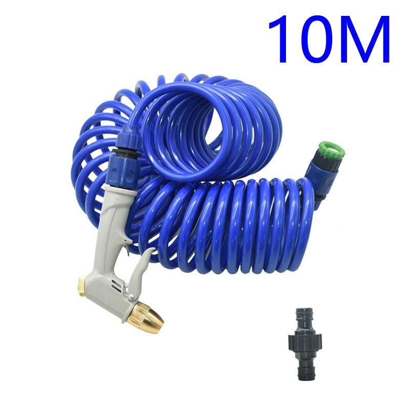 Duză pentru furtun pentru pistol de apă pentru spălătorie auto de grădină cu tub cu arc EVA Aspersor de irigare pentru grădină Kit de pulverizator de apă multifuncțional