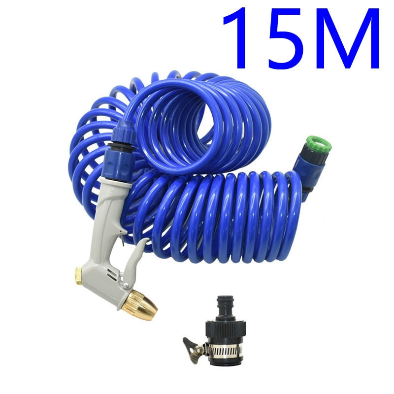 Duză pentru furtun pentru pistol de apă pentru spălătorie auto de grădină cu tub cu arc EVA Aspersor de irigare pentru grădină Kit de pulverizator de apă multifuncțional