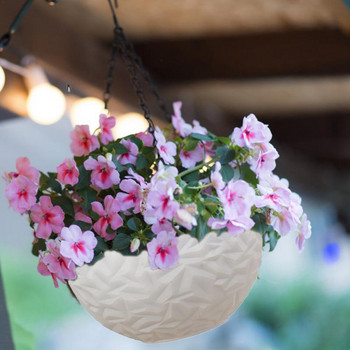 Κρεμαστό καλάθι λουλουδιών Γλάστρες 2 στρώσεων για κρέμασμα| Φυτοθήκη Γλάστρες Κρεμάστρα Βεράντα Διακόσμηση Ποτίσματος Κρεμαστά καλάθια