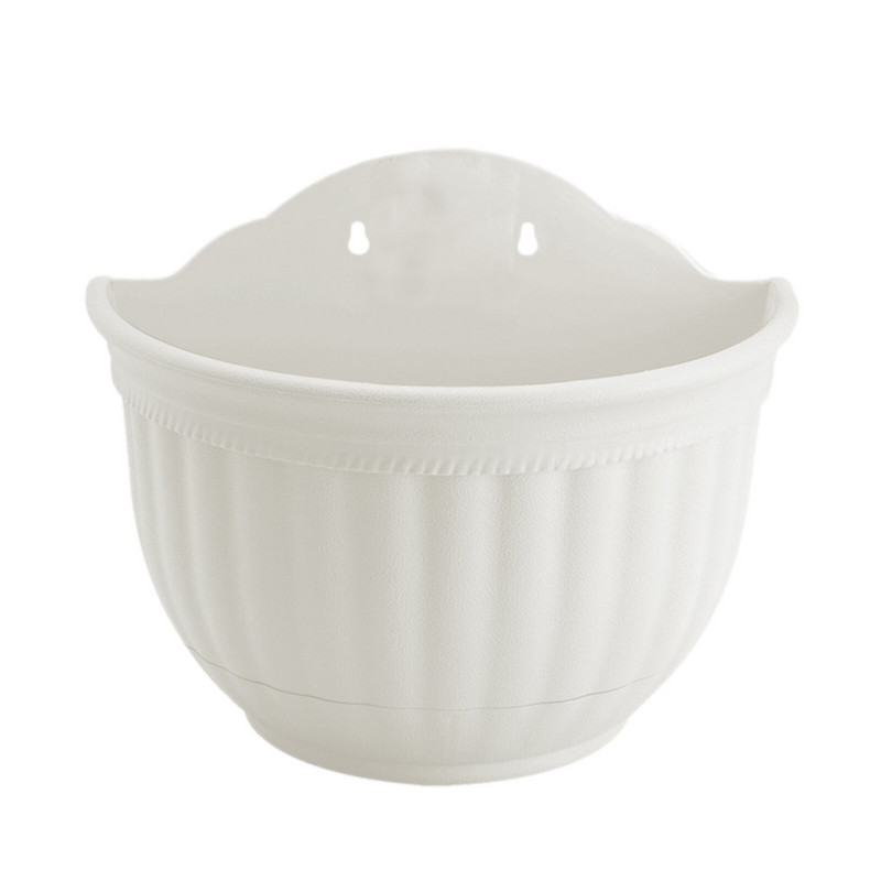 Pusapvalis gėlių vazono sodo vazonas, patvarus, kvėpuojantis, skirtas vidaus verandos namų biuro virtuvės augalams su drenažo kištuku