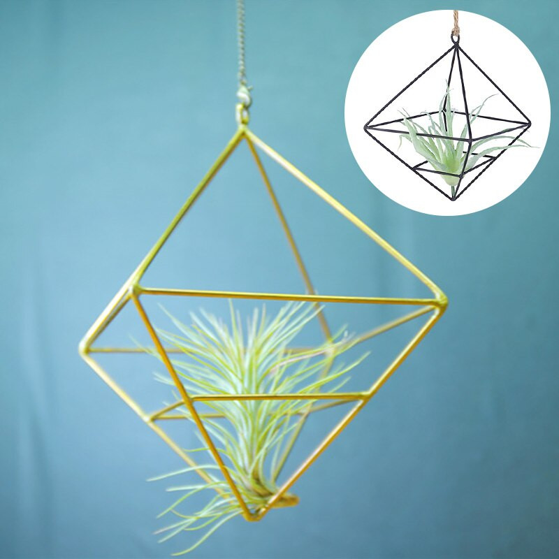 1PC Jardiniere suspendate Suport pentru flori de fier Suport geometric Suport pentru plante de aer de înaltă calitate Ghiveci creativ pentru flori