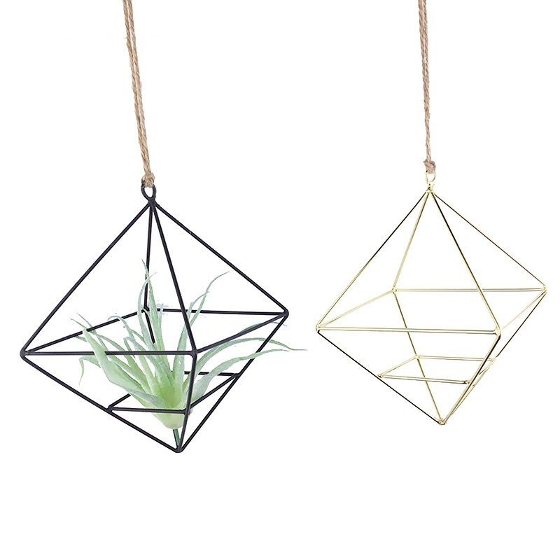 1PC Jardiniere suspendate Suport pentru flori de fier Suport geometric Suport pentru plante de aer de înaltă calitate Ghiveci creativ pentru flori