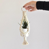 Coș agățat practic atractiv, rezistent la uzură, coș pentru plante suspendat durabil, realizat manual pentru balcon