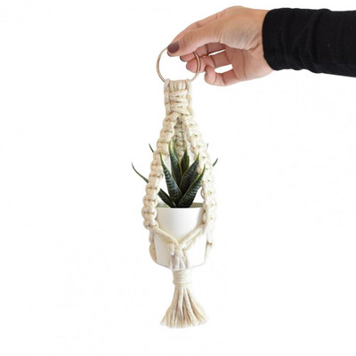 Coș agățat practic atractiv, rezistent la uzură, coș pentru plante suspendat durabil, realizat manual pentru balcon