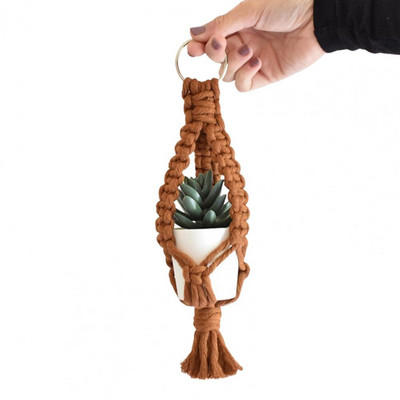 Coș agățat practic atractiv, rezistent la uzură, coș pentru plante suspendat durabil, realizat manual pentru balcon