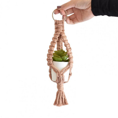 Coș agățat practic atractiv, rezistent la uzură, coș pentru plante suspendat durabil, realizat manual pentru balcon