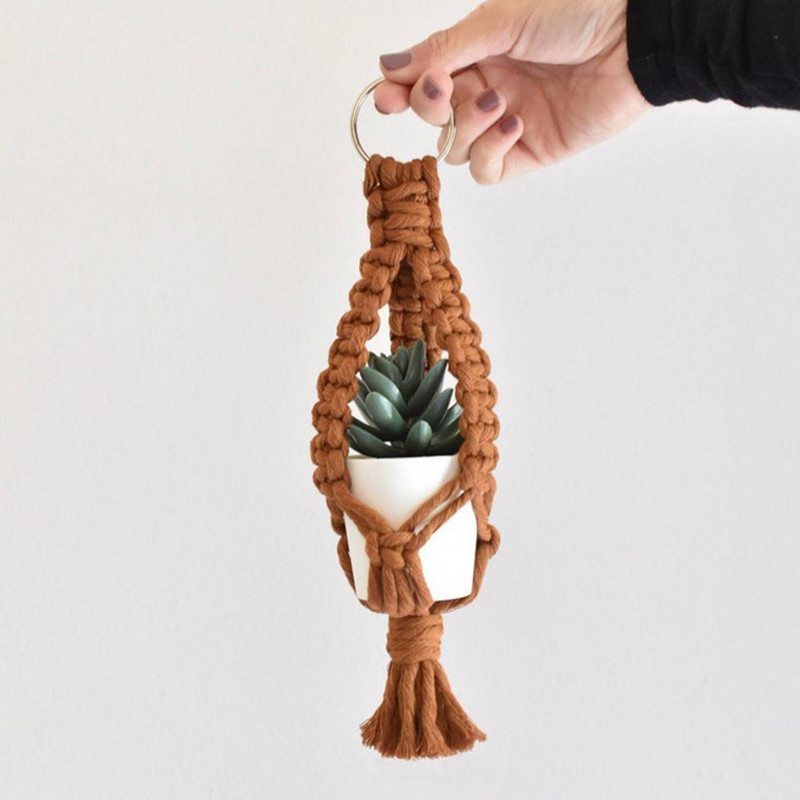 Coș agățat practic atractiv, rezistent la uzură, coș pentru plante suspendat durabil, realizat manual pentru balcon