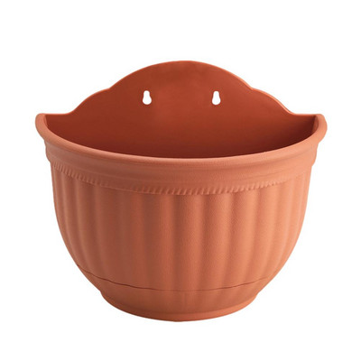 Nauji modernūs kabantys gėlių vazonai Plastikinė sodo tvora Balkonas Pusapvalis krepšelis Vazonų vazonai kambariniams augalams dekoruoti