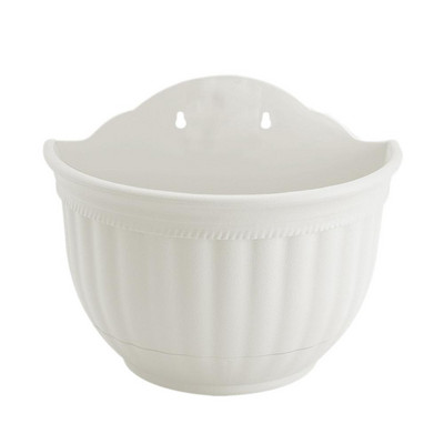 Nauji modernūs kabantys gėlių vazonai Plastikinė sodo tvora Balkonas Pusapvalis krepšelis Vazonų vazonai kambariniams augalams dekoruoti