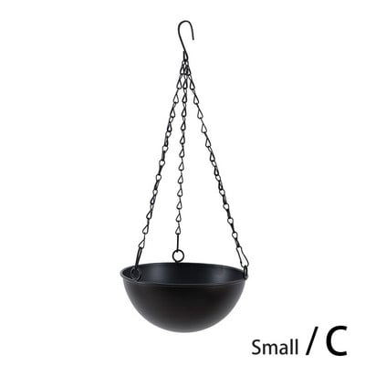 Ghiveci de flori agățat din metal, lanț nordic, coș de jardinier, vază de flori pentru casă, grădină, balcon, decorare C3v6