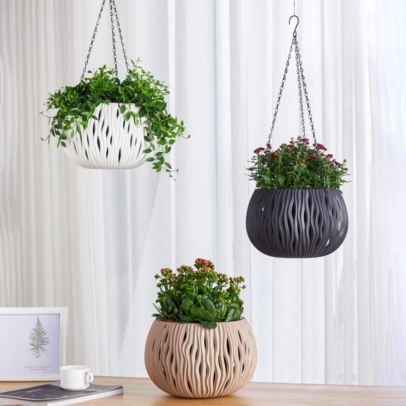 Kabantys vazonai Puikus Chlorophytum Green Ivy vazonas svetainei Lauko plastikiniai sodo reikmenys Tvirti modernūs vazonai