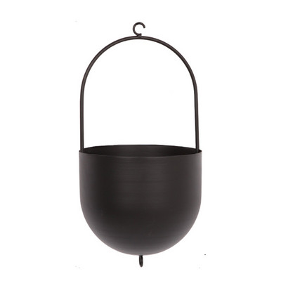 Modernus gėlių vazonas Paprastas pakabinamas vazono krepšelis Apvalus žalias sultingas kaltinis krapas, geležies apskritas balkono interjero dekoravimas
