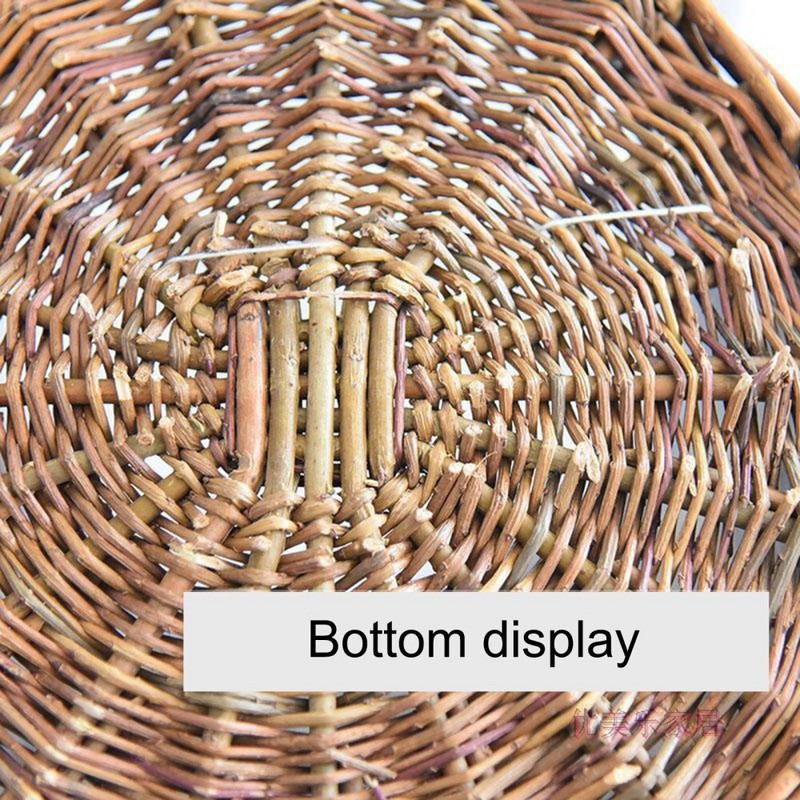 Gyümölcskosarak Mini Kézitáska Falra Akasztó Rattan Fonott Virágtáska Nappali Kert Nagy kapacitású Erkély Hordozható Bambusz