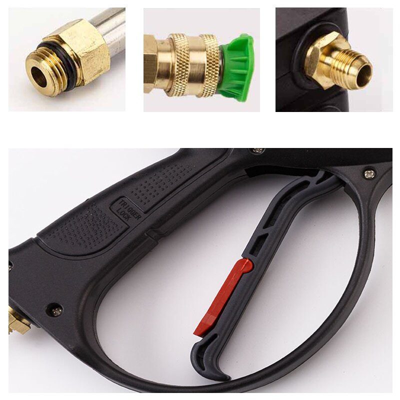 Mașina de spălat pistol cu apă Alegeți să schimbați duzele cu mai multe modele de pulverizare Conector rapid și ușor pistol de apă Jet de putere