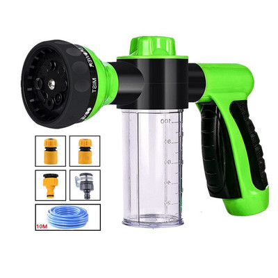 Sodo vandens pistoleto žarnos antgalis Automobilių plovimo mašina Automobilių valymo įrankiai Sodo laistymo srove Purškiamas aukšto slėgio purkštuvų putų antgalis