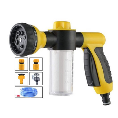 Sodo vandens pistoleto žarnos antgalis Automobilių plovimo mašina Automobilių valymo įrankiai Sodo laistymo srove Purškiamas aukšto slėgio purkštuvų putų antgalis