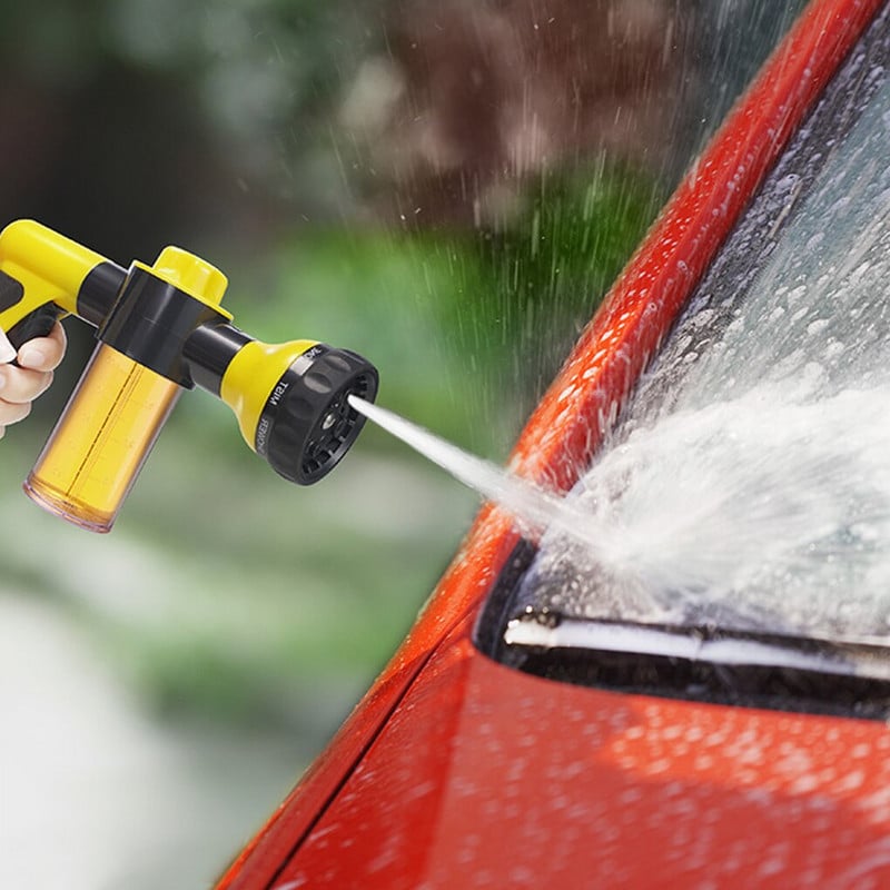 Sodo vandens pistoleto žarnos antgalis Automobilių plovimo mašina Automobilių valymo įrankiai Sodo laistymo srove Purškiamas aukšto slėgio purkštuvų putų antgalis