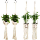 Augalų kabykla Sodo virvių sienų dekoravimas Augalų laikiklis Kabantis krepšelis Gėlių vazonas Kabantis krepšelis Medvilninė virvė gėlių vazonas