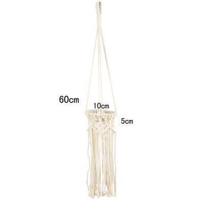 Augalų kabykla Sodo virvių sienų dekoravimas Augalų laikiklis Kabantis krepšelis Gėlių vazonas Kabantis krepšelis Medvilninė virvė gėlių vazonas