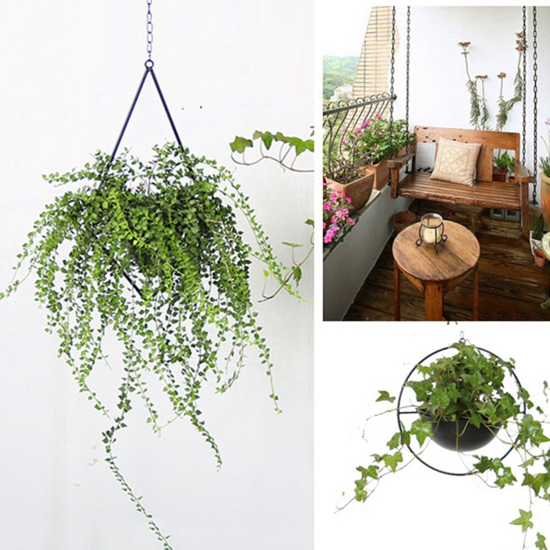 Cos Agatator Ghiveci Suport De Flori Plante Balcon Gradina Negru Forjat Decoratiuni Acasa Jardiniera De Fier Stil Nordic