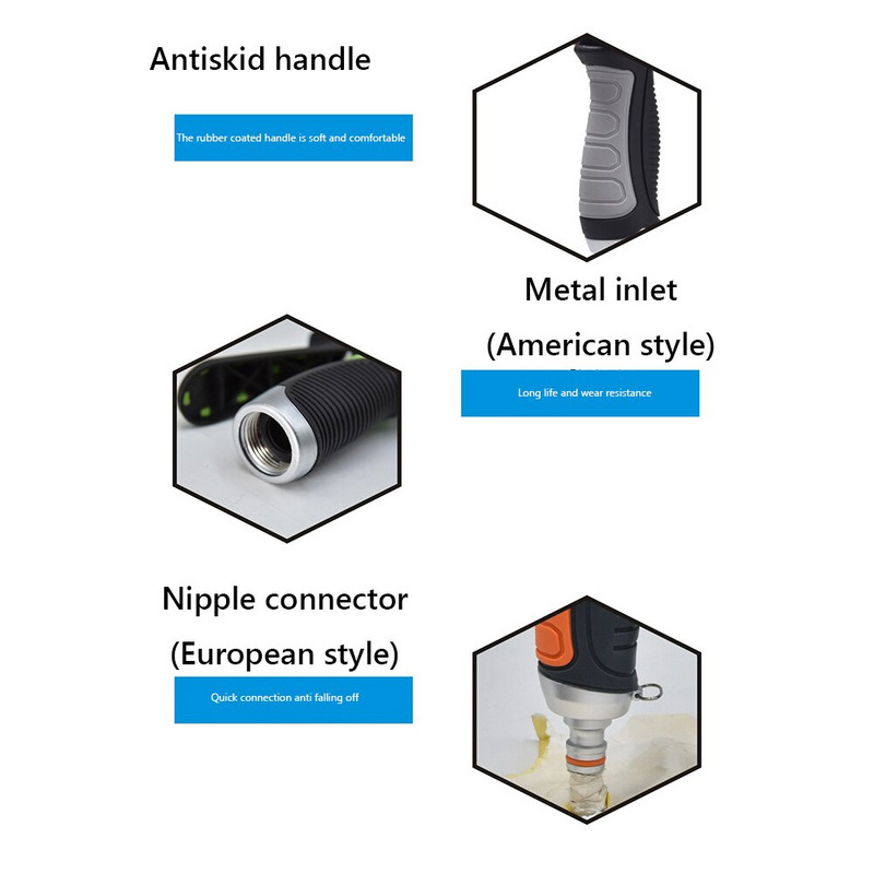 2022 8 permetezési mód Kerti mosógép Pázsit permetező öntözés Nagynyomású vízpisztoly Kerti szerszámok Tömlő Szórófúvóka Kert