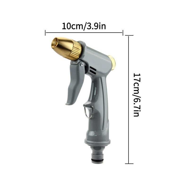 Aukšto slėgio vandens pistoleto automobilių plovimo mašina Vandens žarnos antgalis Metalinis antgalis Sodo purkštuvas namų šveitimo laistymo pistoleto valymo įrankis