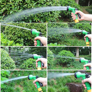 7-шаблона Пистолет за поливане Пластмасова градинска телескопична водопроводна пръскачка Инструмент за почистване за напояване на градината Пръскачка за миене на автомобили