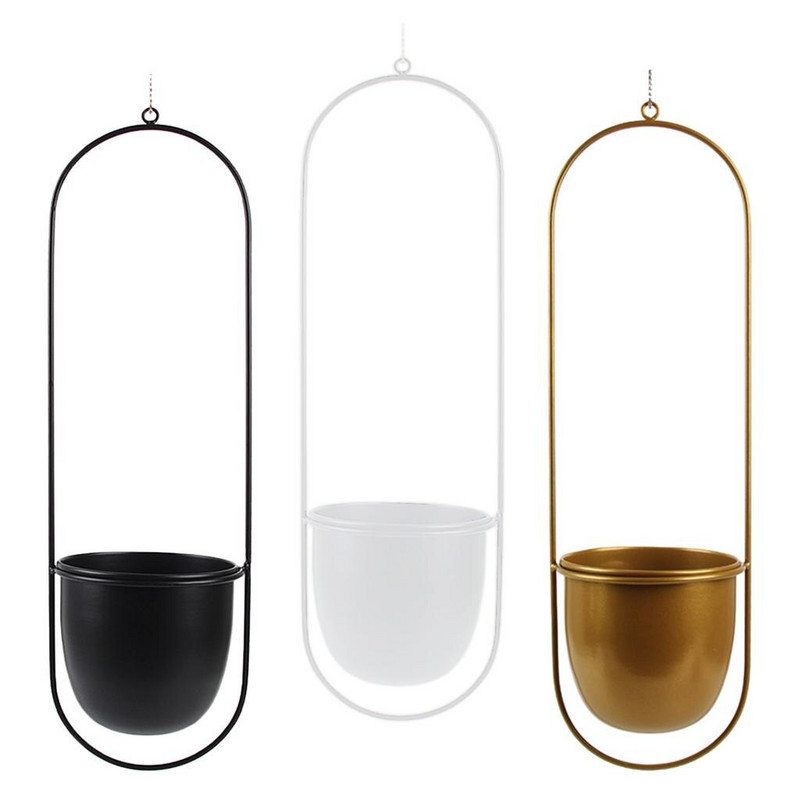 Skandináv dizájn fémfal Modern stílusú fém akasztó Minimalista virágtartó század közepén, kültéri használatra