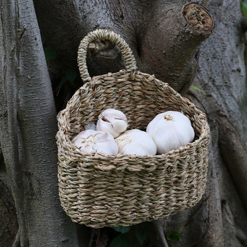Ръчно плетена кошница за плевели Кухненска кошница за съхранение Плодове Чай Снек Кошница за хляб Растения Плетени висящи кошници Саксии за цветя Баскет за съхранение