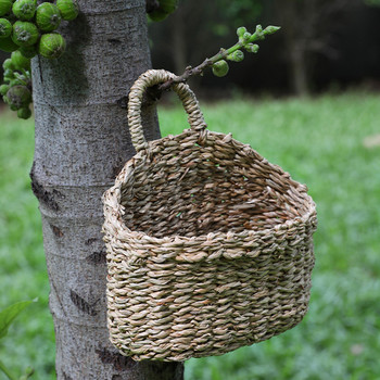 Ръчно плетена кошница за плевели Кухненска кошница за съхранение Плодове Чай Снек Кошница за хляб Растения Плетени висящи кошници Саксии за цветя Баскет за съхранение