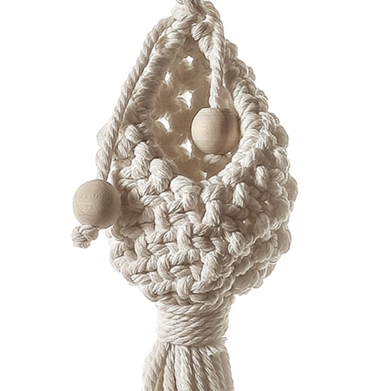 Macrame augalų pakabos Oro augalų pakabinamas krepšelis, Boho Macrame sieninis pakabinimas, skirtas vidaus lauko namų dekoravimui gėlių vazonų krepšelis