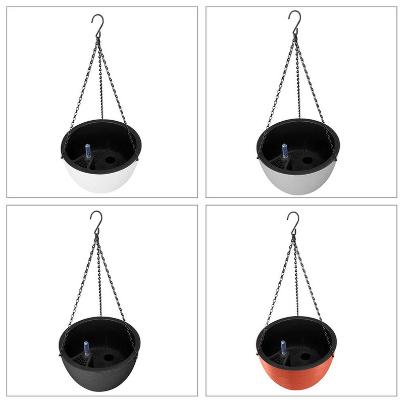 Coș suspendat Ghiveci de flori din plastic Ghiveci de flori cu auto-udare Suport pentru plante Decorarea casei Ghiveci suspendat de grădină